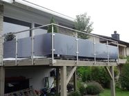 Seite angebrachte Edelstahl-Glasbalustrade für Balkon und Plattform